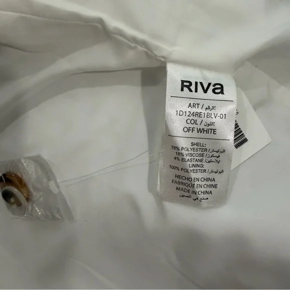 NWT Riva White Double-Breasted Sleeveless Trench Dress - Picture 7 of 14